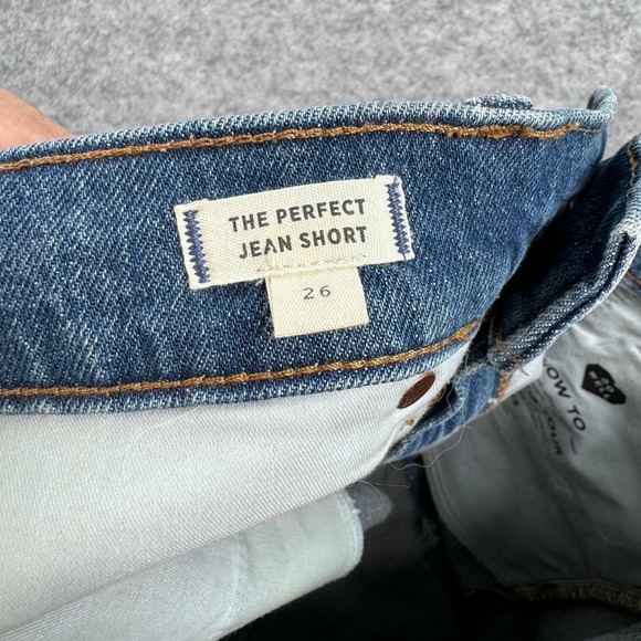 Madewell The Perfect jean Short‎ 26 Denim Frayed Edge - Picture 3 of 8